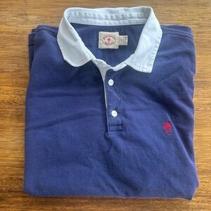 Brooks Brothers Navy Red Fleece Rugby Polo Medium
